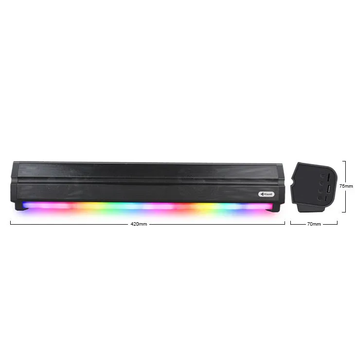 Kisonli LED-802 RGB Wireless Bluetooth Speaker 5.3 Retro Sound bar β photo 5