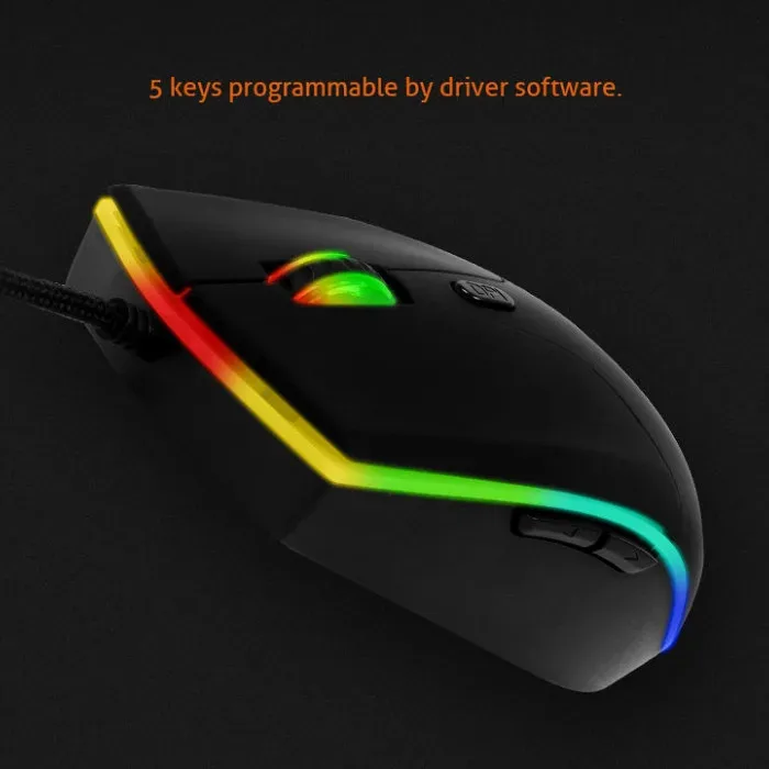 MeeTion MT-GM21 USB Wired Chromatic RGB Circulation Backlit Gaming Mouse — photo 2