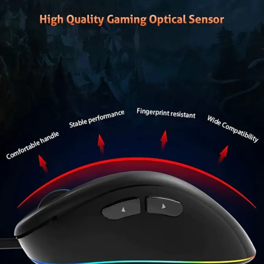 MeeTion GM19 Usb Wired Optical Gaming Mouse With Fcc Standards β photo 4