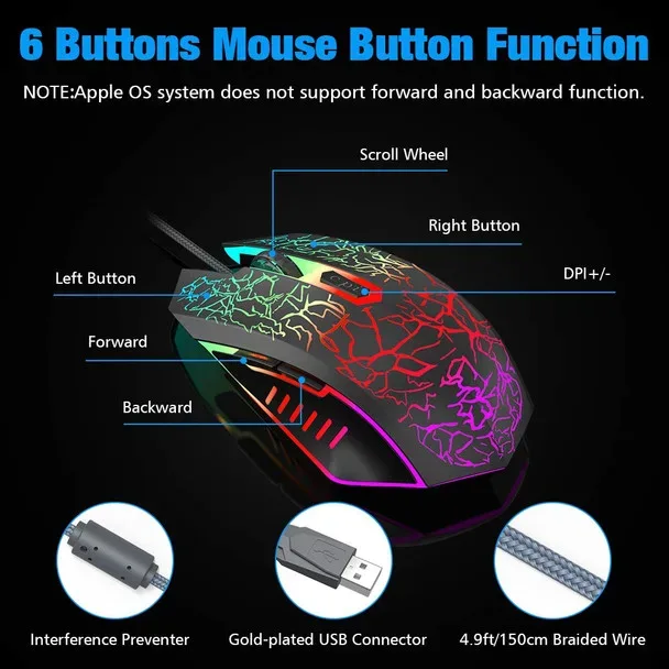 MEETION M930 Gaming Mouse Wired With RGB Chroma Backlit β photo 3