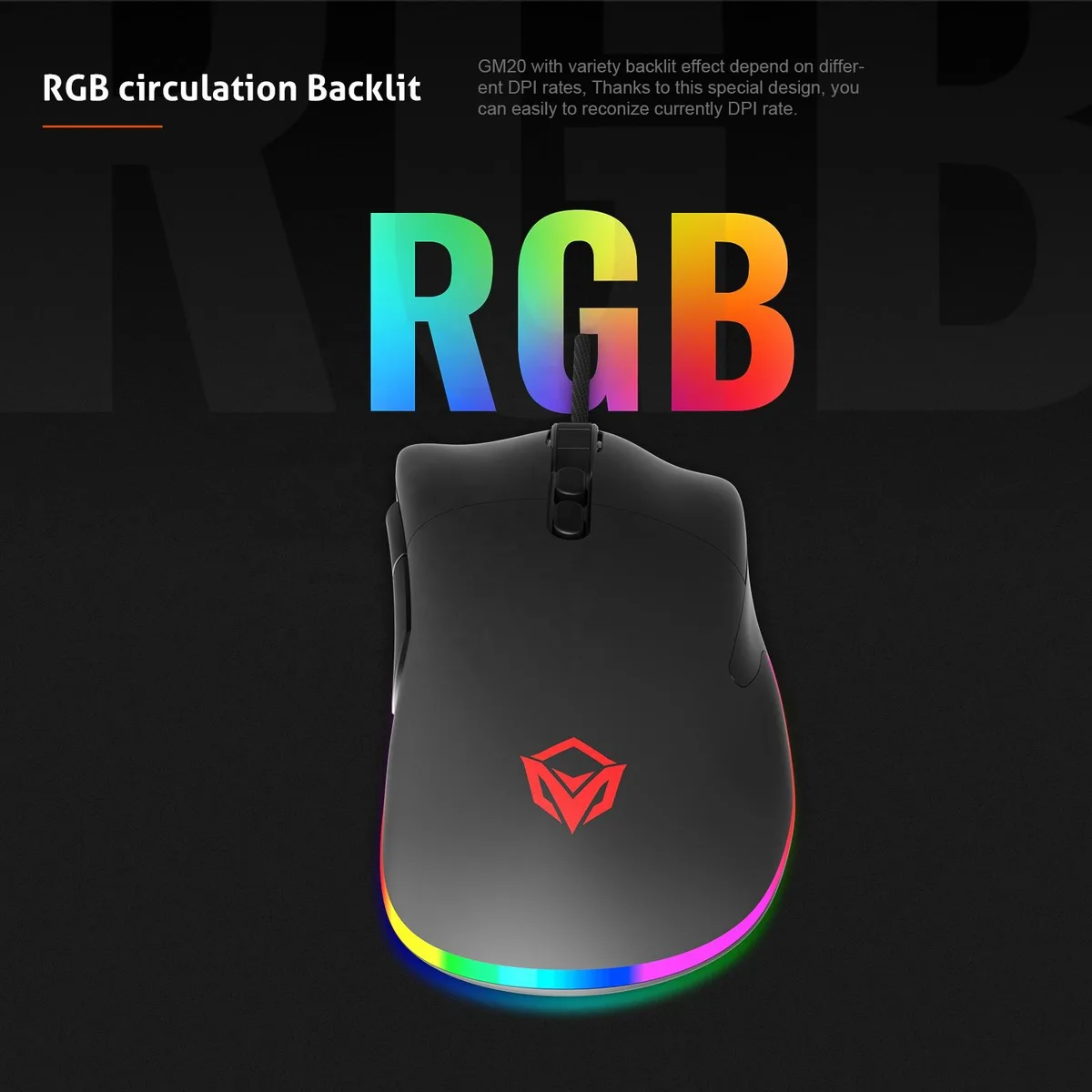 MEETION GM20 Optical Silent Wired Gaming Mouse β photo 3