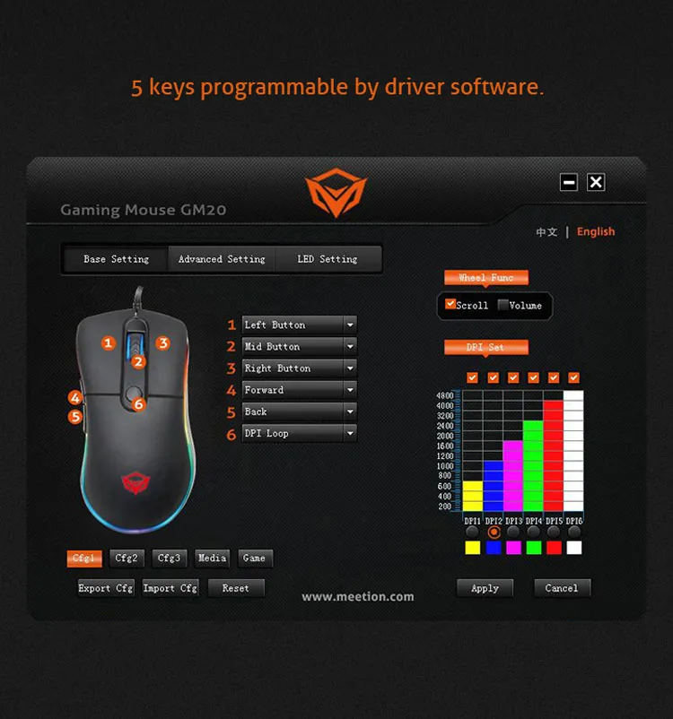 MEETION GM20 Optical Silent Wired Gaming Mouse — photo 9