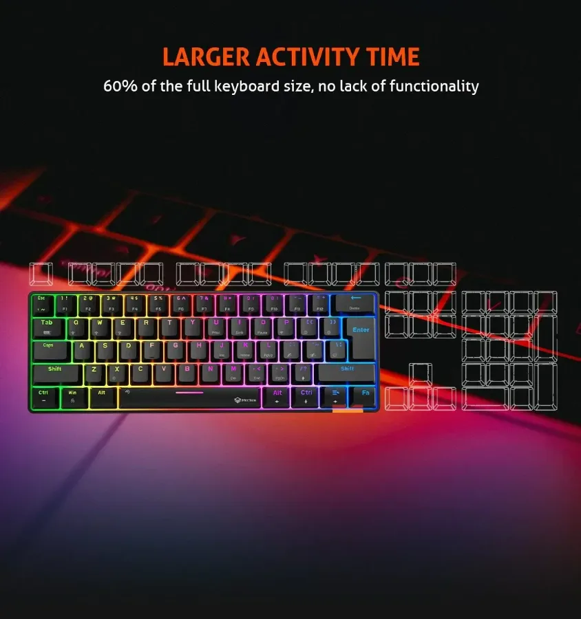 MEETION RGB Wired Mechanical Keyboard HESTIA - Black | MK005 β photo 2