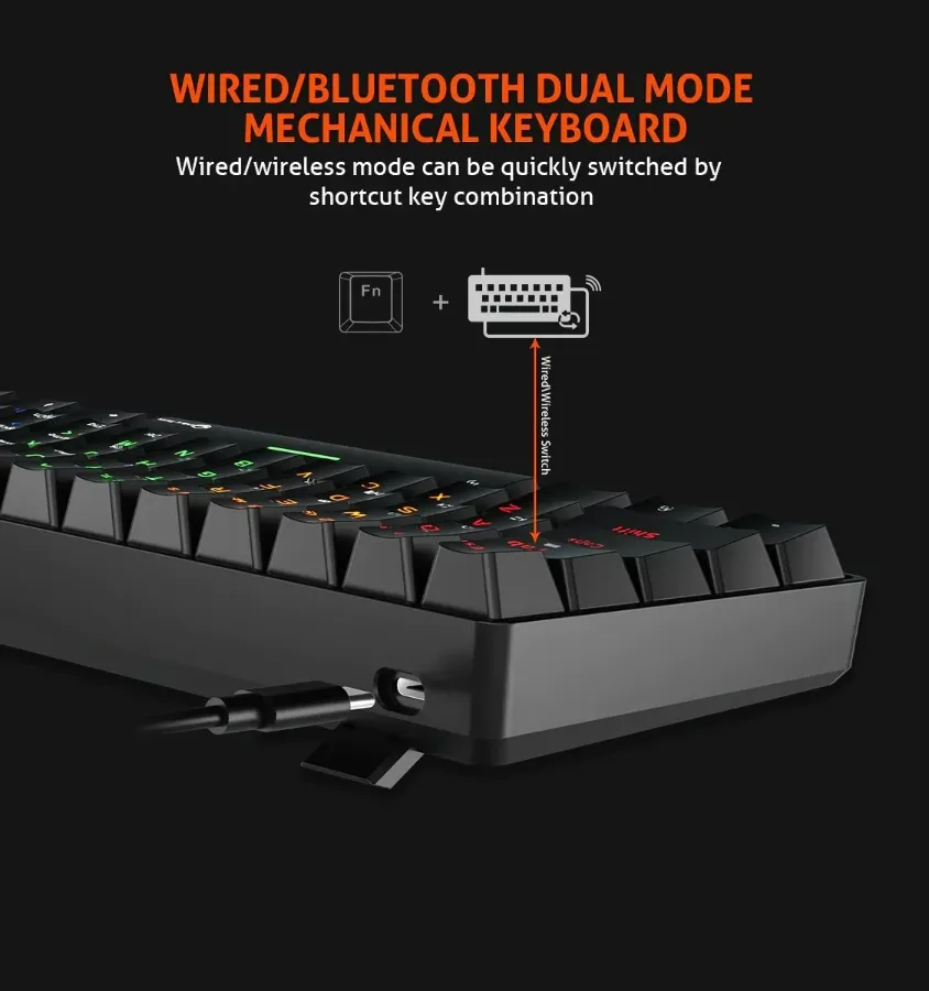 MEETION RGB Wired Mechanical Keyboard HESTIA - Black | MK005 β photo 3