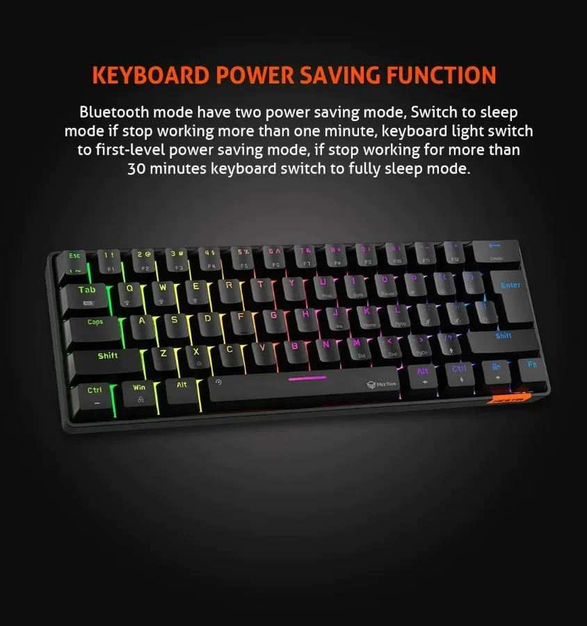 MEETION RGB Wired Mechanical Keyboard HESTIA - Black | MK005 β photo 4