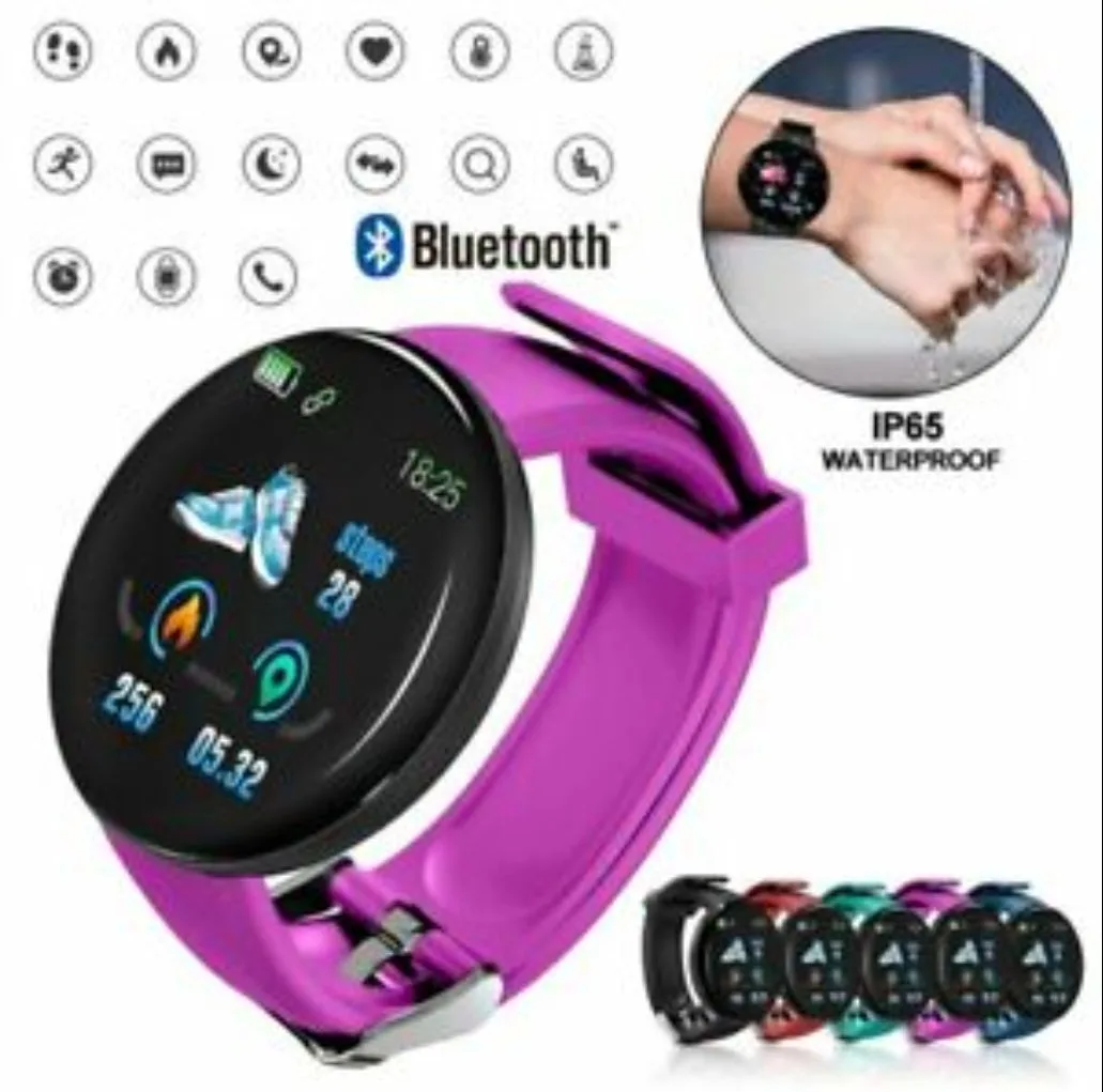 D18 Smart Watch Touch Screen, Heart Rate, Blood Oxygen, Blood Pressure, Compatible with Android and iOS — photo 3