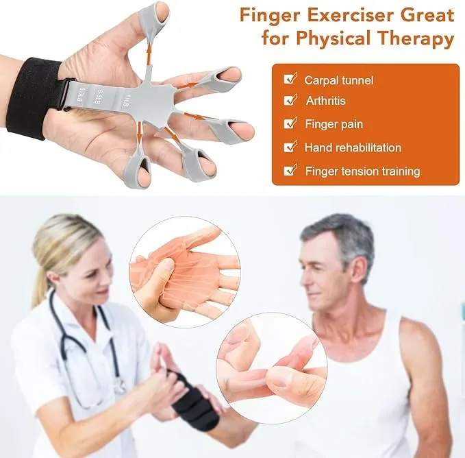 Hand Grip Strengthener - Adjustable Finger Exerciser and Finger Stretcher — photo 4