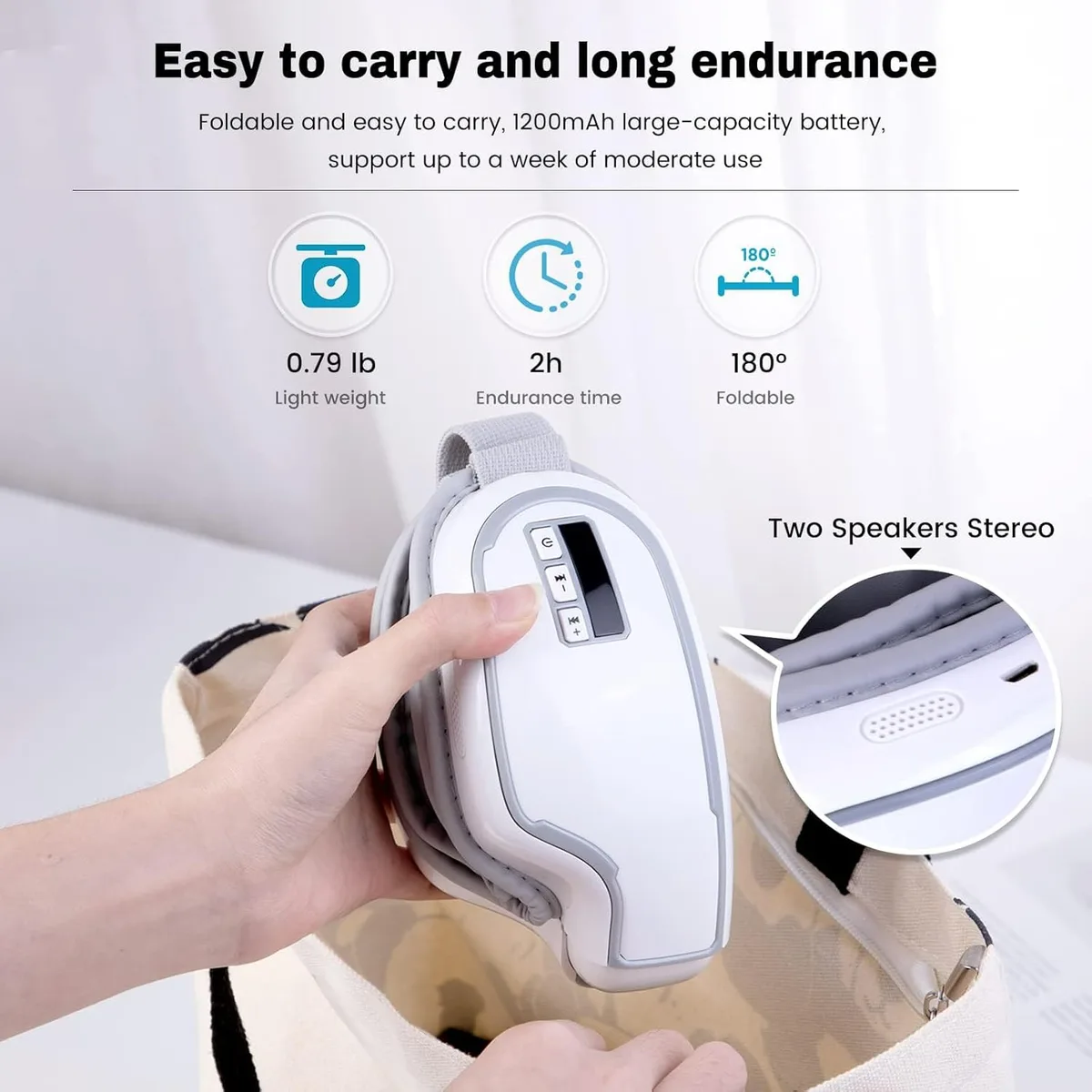Heated Eye Massager with Compression for Migraine & Eye Relief β photo 7