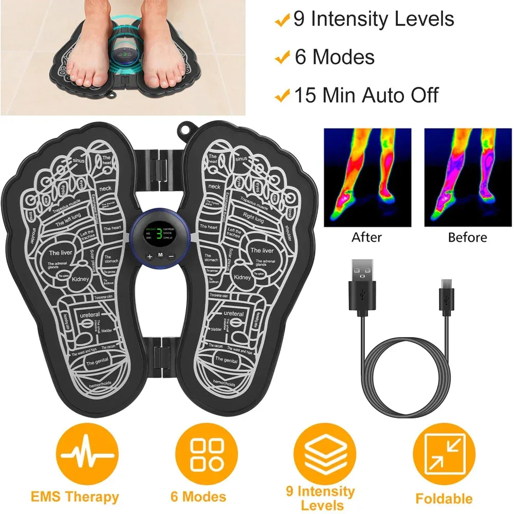 Electric EMS Foot Massager Pad Foldable USB Rechargeable — photo 2