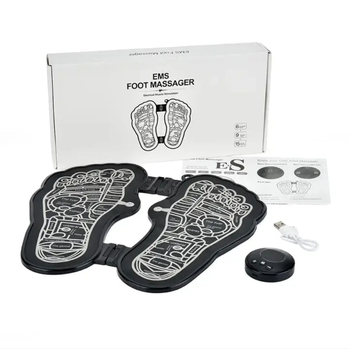 Electric EMS Foot Massager Pad Foldable USB Rechargeable β photo 4