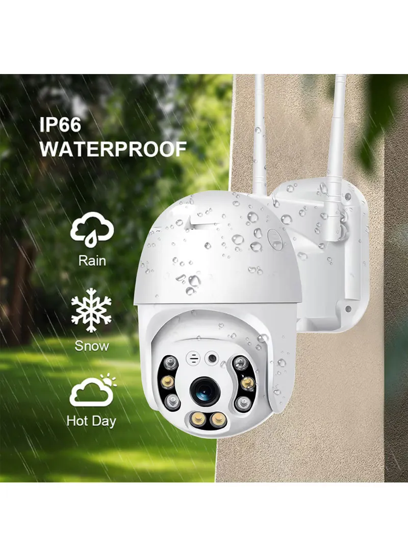 3MP 2.5" Waterproof Wifi PTZ Smart Security Camera With Dual LED Light , App & Two-Way Audio β photo 3