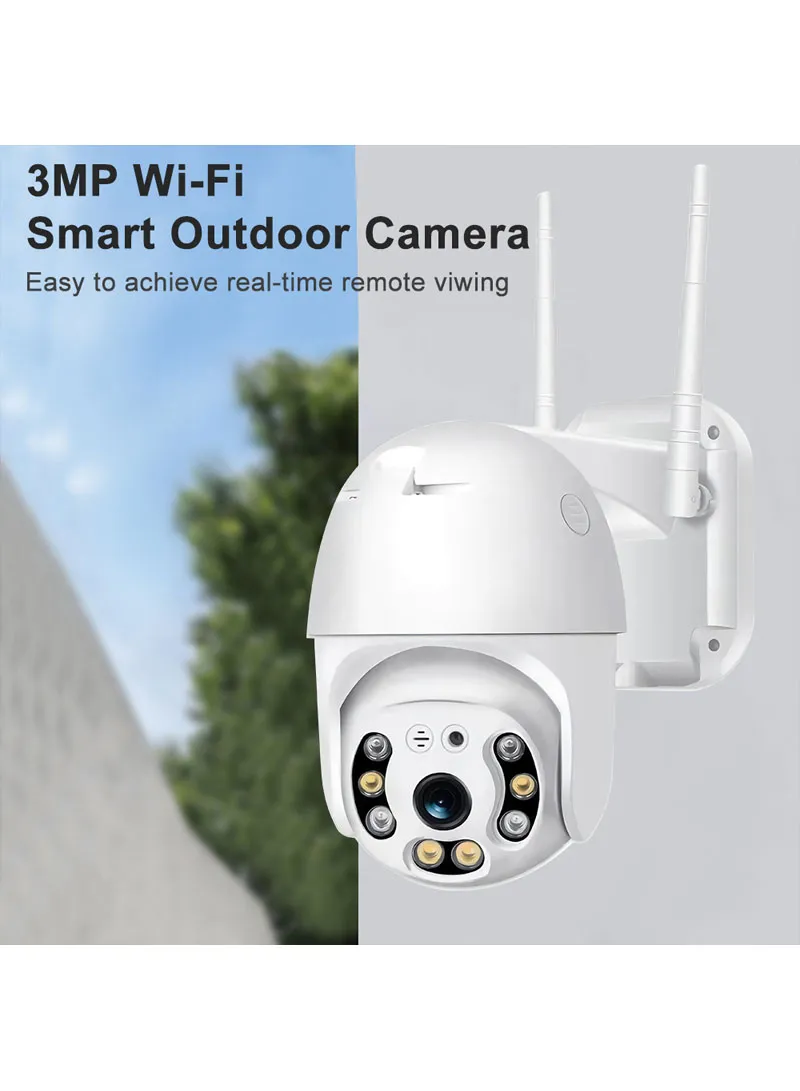 3MP 2.5" Waterproof Wifi PTZ Smart Security Camera With Dual LED Light , App & Two-Way Audio — photo 4