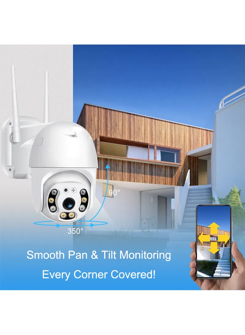 3MP 2.5" Waterproof Wifi PTZ Smart Security Camera With Dual LED Light , App & Two-Way Audio β photo 6