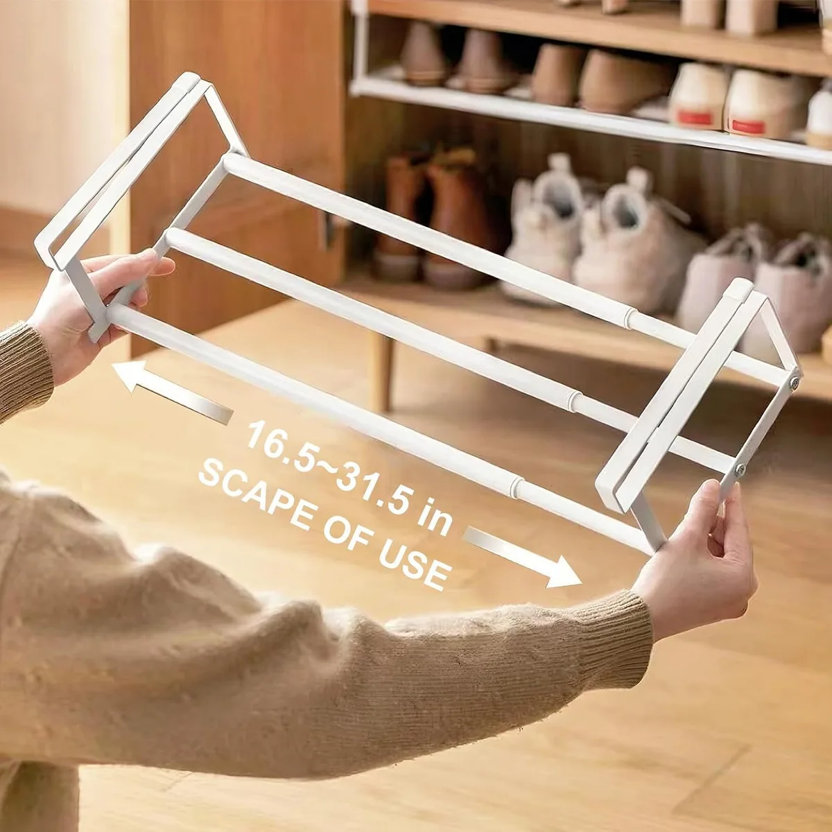 Expandable Shoe Rack Organizer - Adjustable Shoe Rack & Under Cabinet Shelf — photo 2