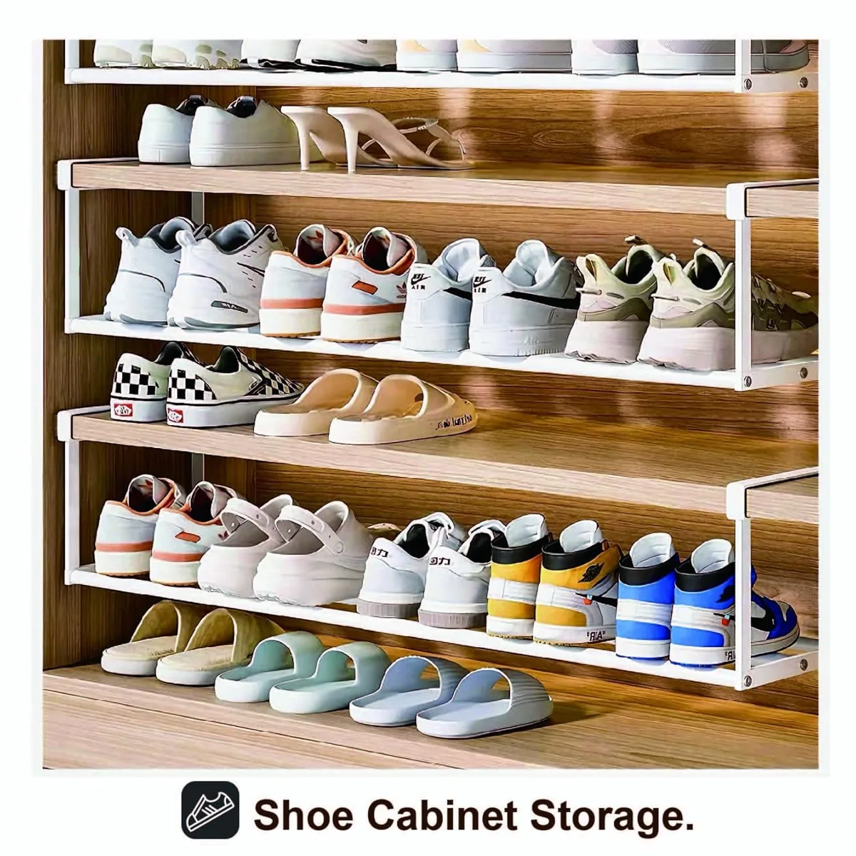 Expandable Shoe Rack Organizer - Adjustable Shoe Rack & Under Cabinet Shelf β photo 5