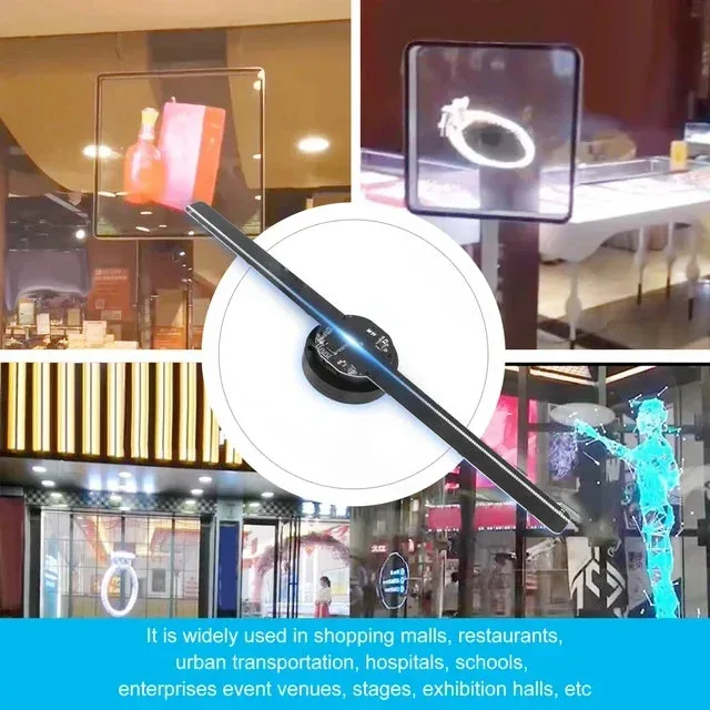 3D Holographic Projector Display Fan LED Hologram Player Lamp — photo 3