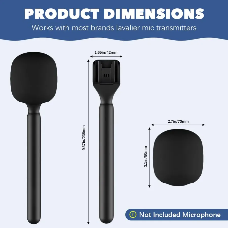 Universal Wireless Microphone Interview Handle — photo 2