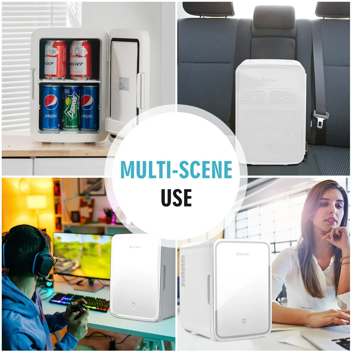4L Mini Fridge with Dimmable LED Mirror – Portable Cooler & Warmer for Cosmetics, Food — photo 5