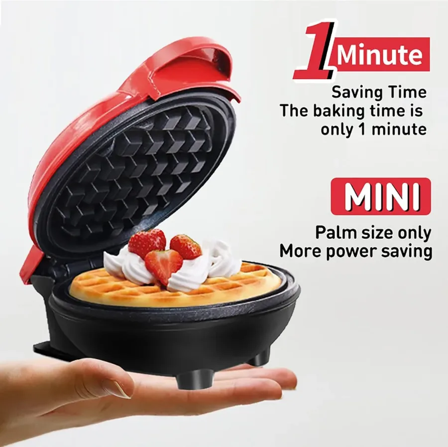 Round Non Stick Mini Waffle Maker — photo 6