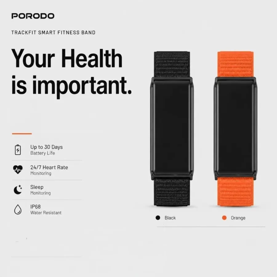 Porodo TrackFit Smart Fitness Bracelet & IP68 Waterproof — photo 2