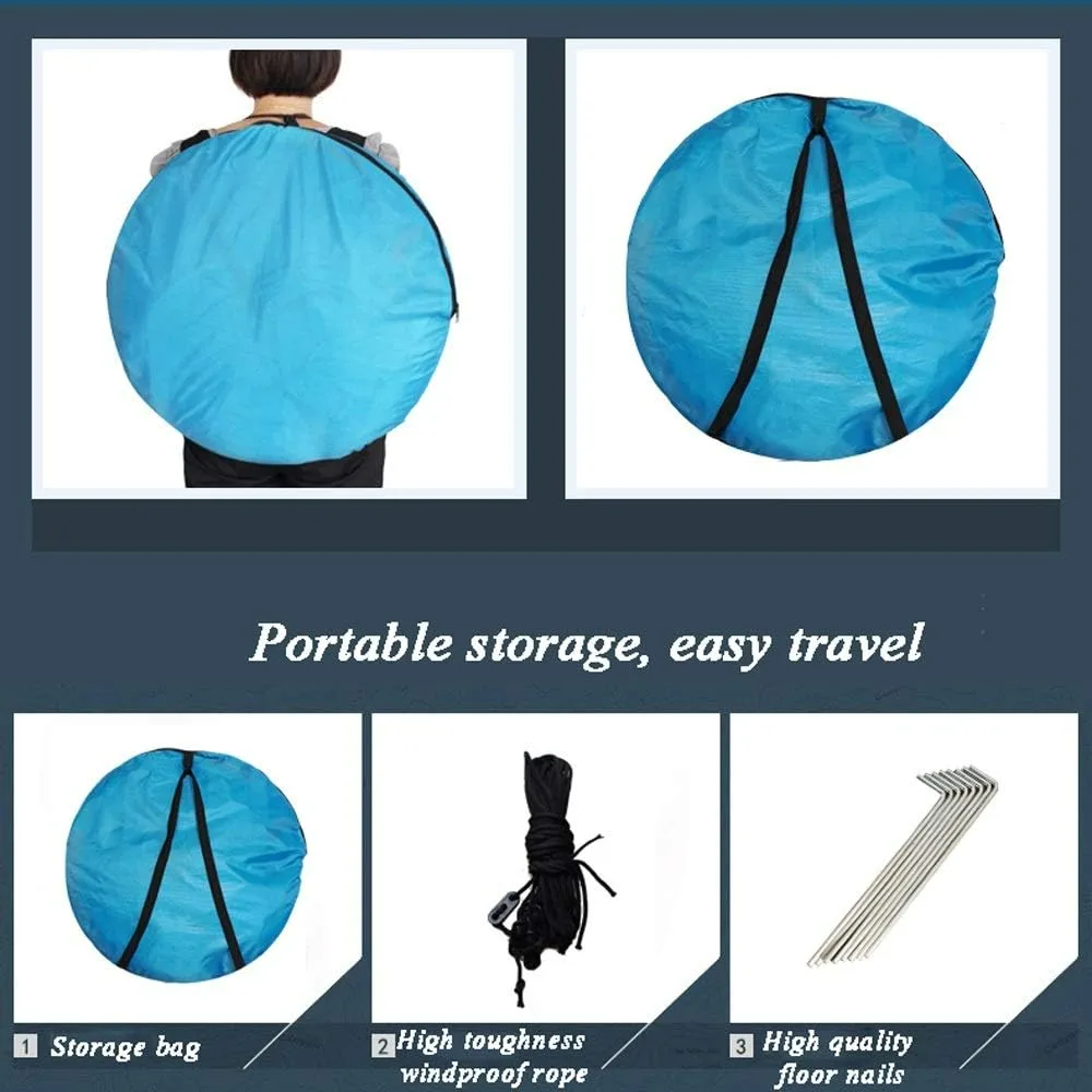 Automatic Pop-Up Tent – Double Door, Single Layer, Waterproof & Windproof for Outdoor Camping with Carry Bag – Green — photo 7