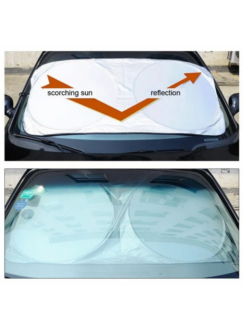 6Pcs Car Windshield Sun Shade Set Silver Coated Cloth Car Windshield Cover Front Rear Window Vi — photo 3