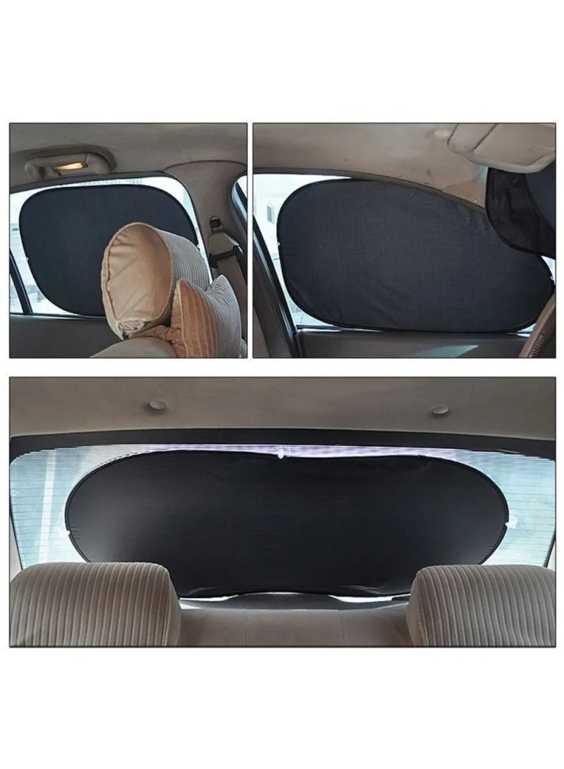 6Pcs Car Windshield Sun Shade Set Silver Coated Cloth Car Windshield Cover Front Rear Window Vi — photo 5
