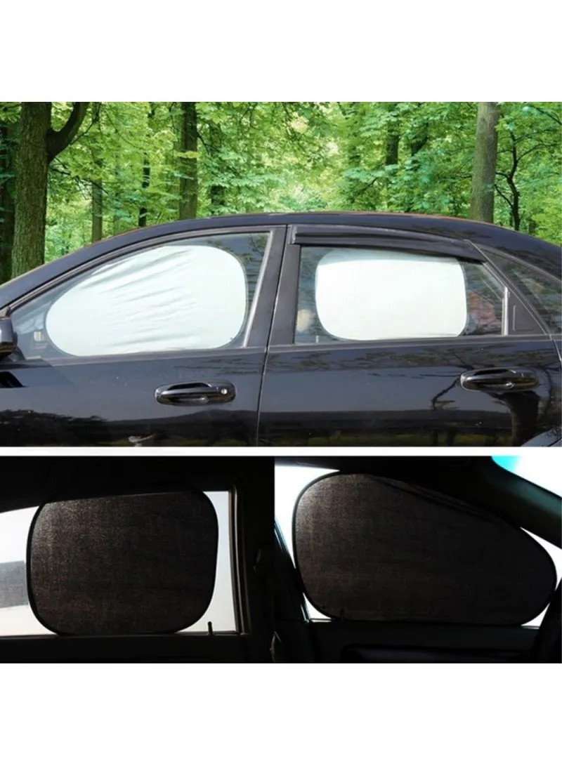 6Pcs Car Windshield Sun Shade Set Silver Coated Cloth Car Windshield Cover Front Rear Window Vi — photo 6