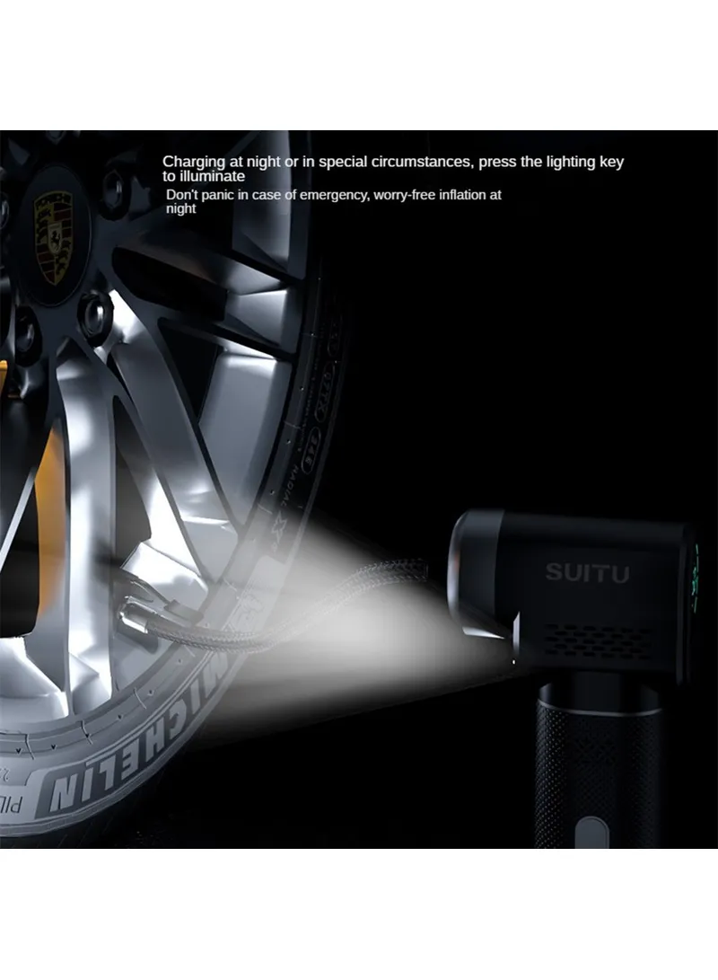 2000mAh Portable Multifunctional Car Cordless Inflatable Mini Pump With Lighting — photo 7