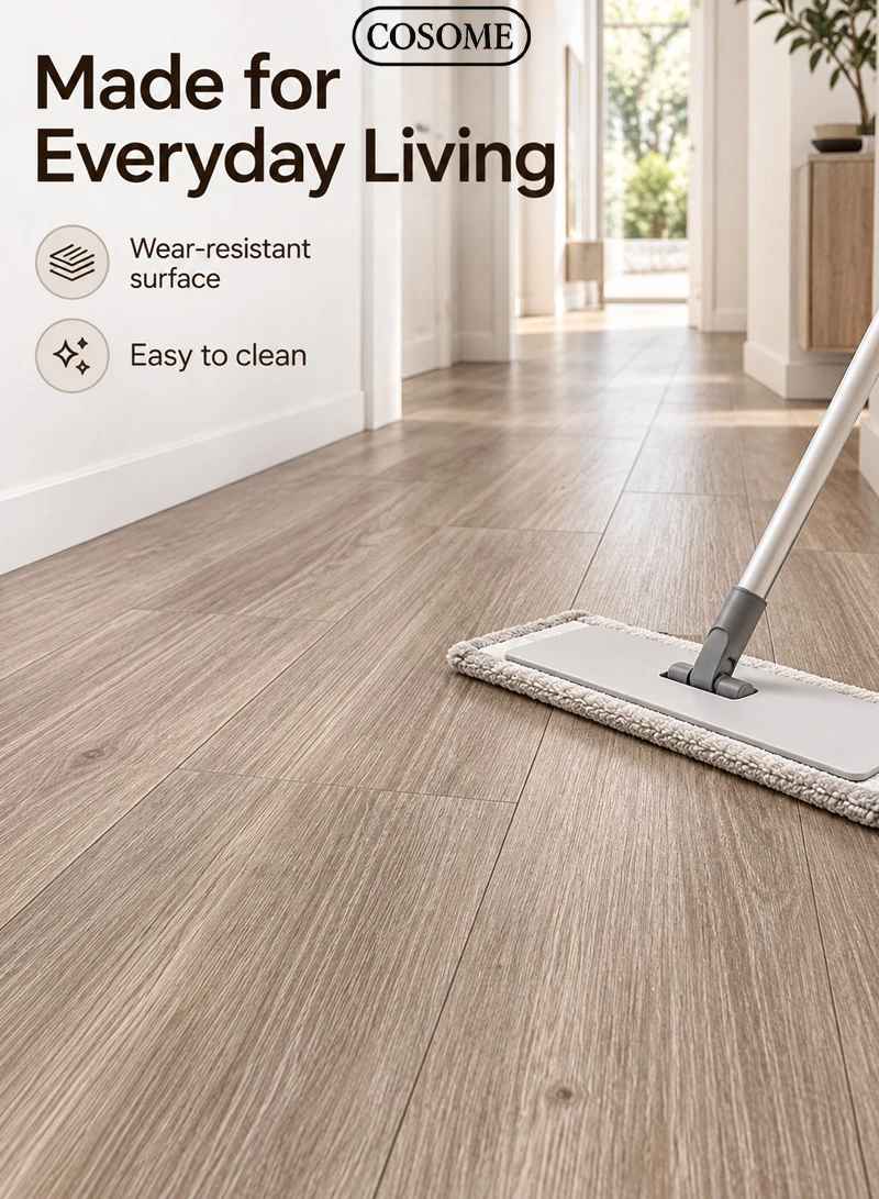 36-Piece Easy To Install Self-Adhesive PVC Vinyl Floor Tiles Set 68018 -Walnut β photo 6