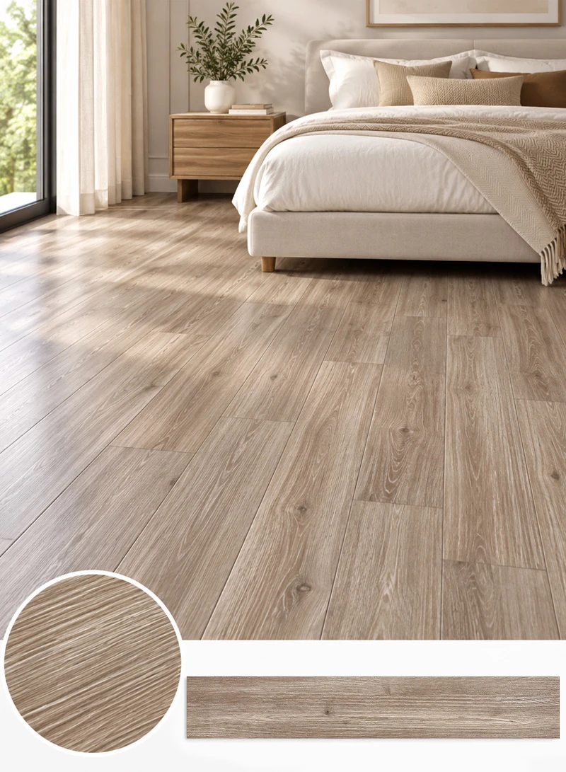 36-Piece Easy To Install Self-Adhesive PVC Vinyl Floor Tiles Set 68018 -Walnut