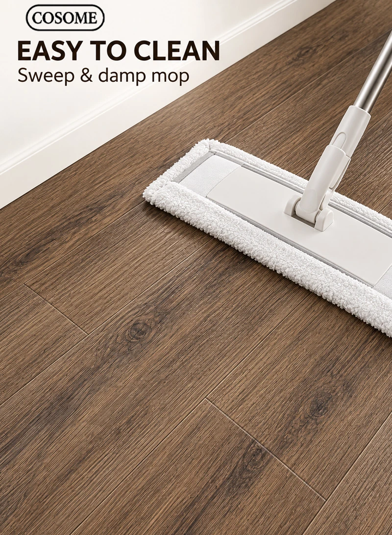 36-Piece Easy To Install Self-Adhesive PVC Vinyl Floor Tiles Set 68011 - Brown Wood β photo 3