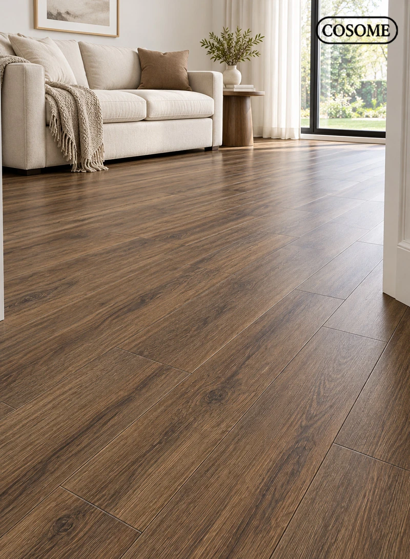 36-Piece Easy To Install Self-Adhesive PVC Vinyl Floor Tiles Set 68011 - Brown Wood — photo 6